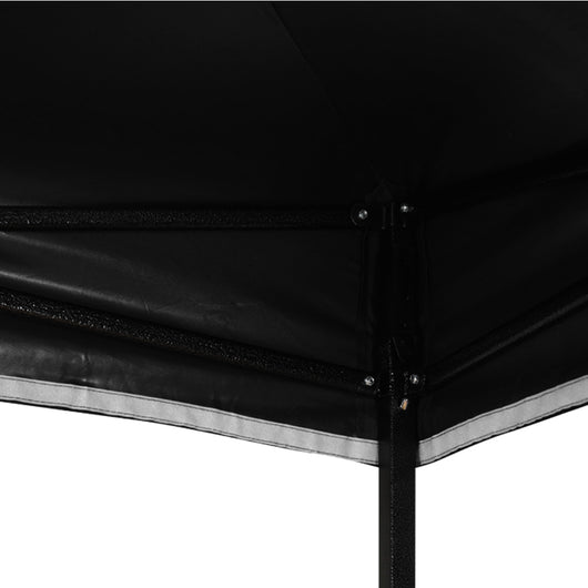 Pop-up Gazebo 3x4.5m with 3 walls - Black